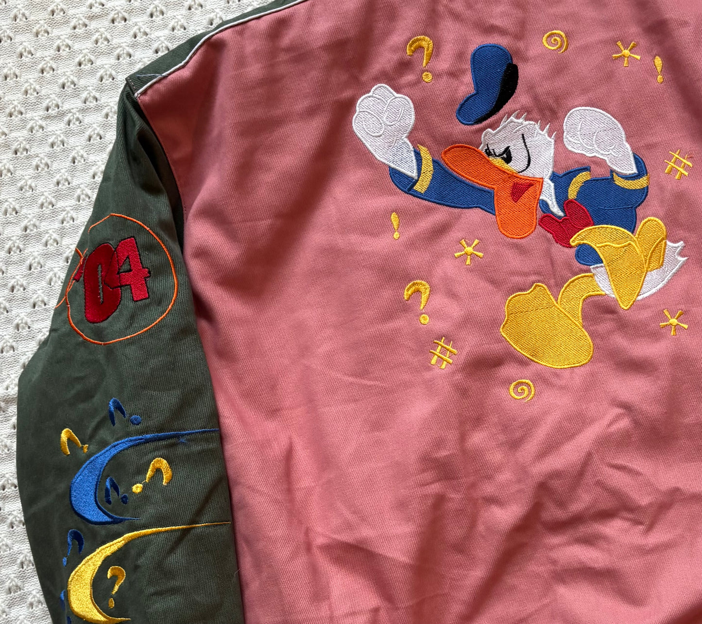 Reworked Donald Duck NASCAR Jacket