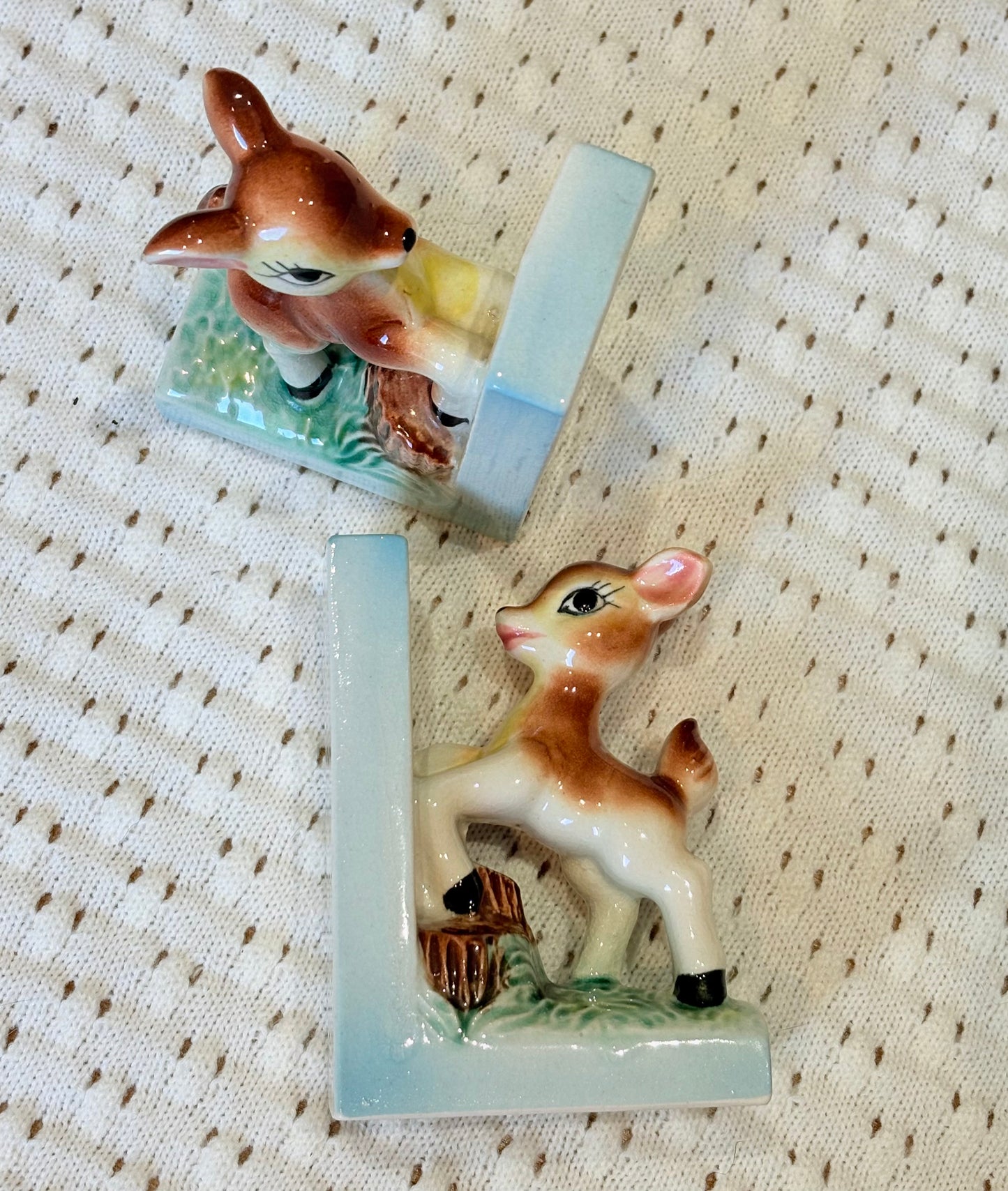Vintage Fawn Bookends