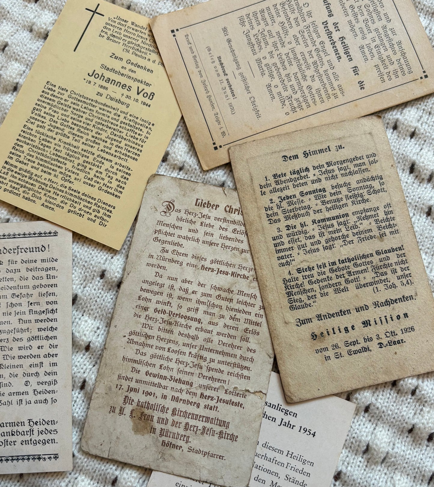 Assortment of Prayer Cards