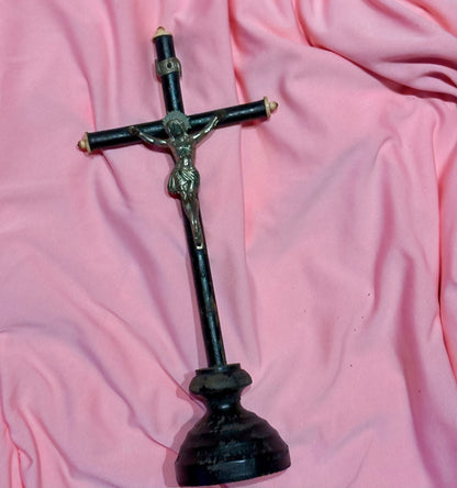 Antique Ebonised Crucifix