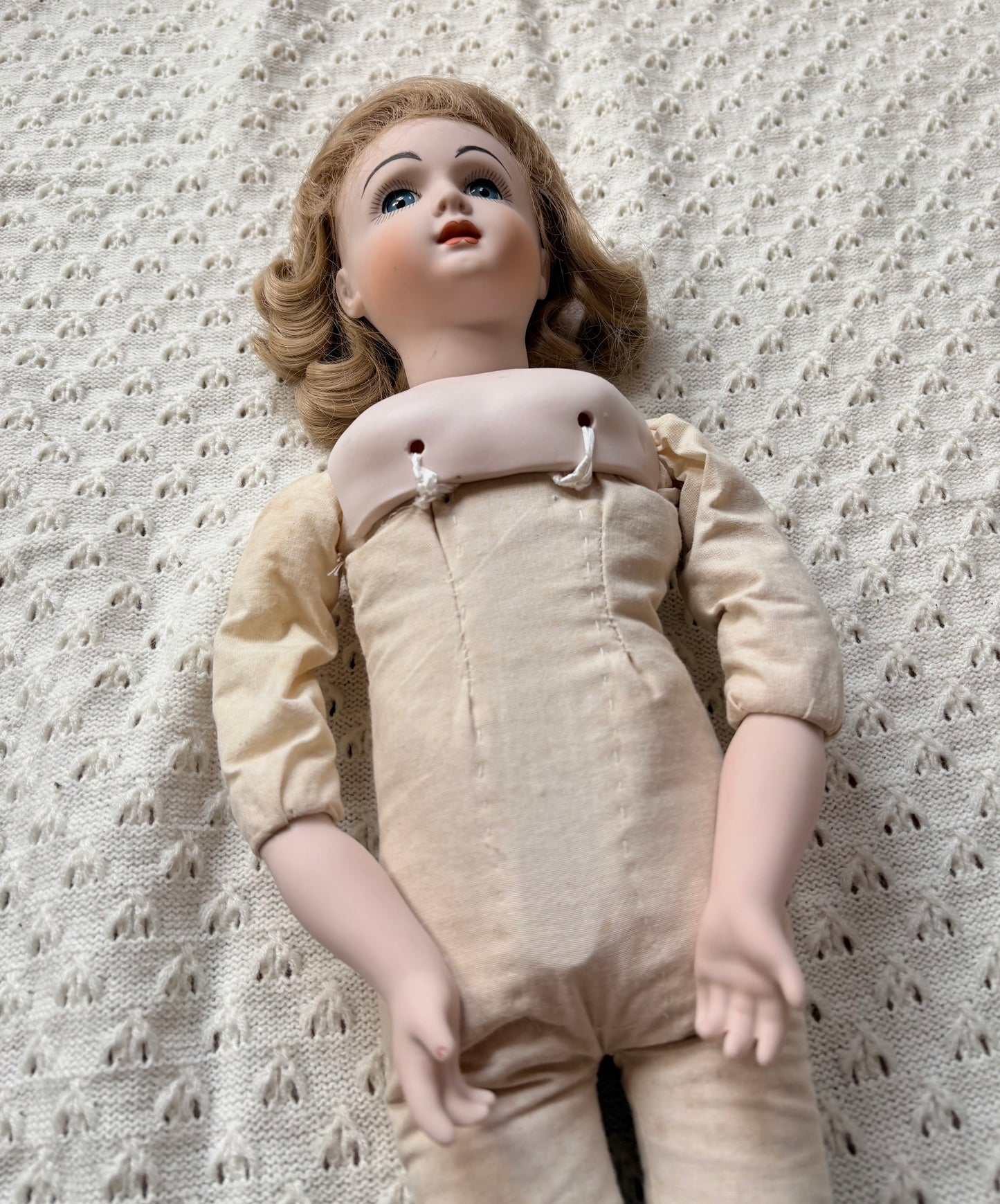Bisque Cloth Body Doll