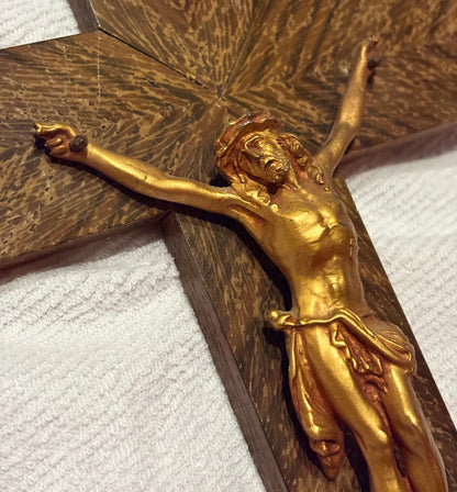 French Wood Crucifix