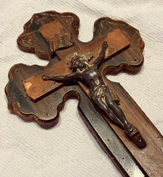 Antique Free Standing Crucifix