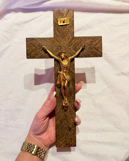 French Wood Crucifix