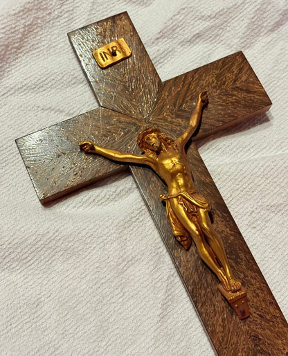 French Wood Crucifix