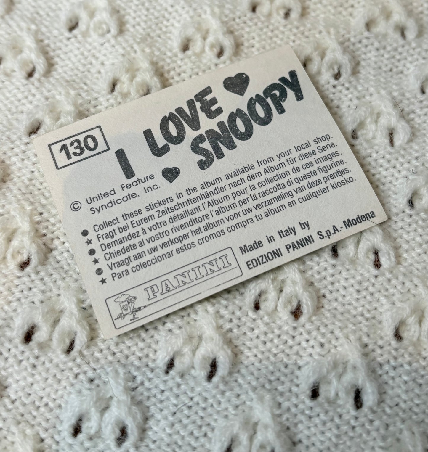 Peanuts Halloween Panini Sticker