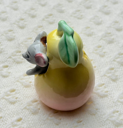 Vintage Mouse in Pear Toothpick Holder