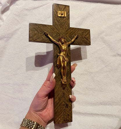 French Wood Crucifix