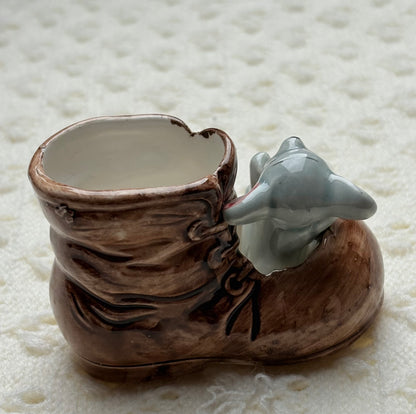 Kitsch Mouse in Boot Ornament