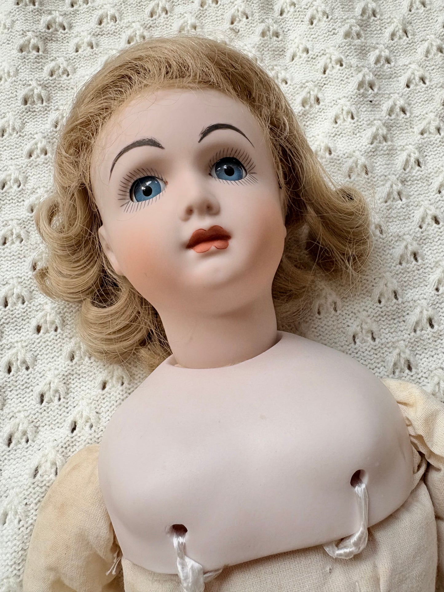 Bisque Cloth Body Doll