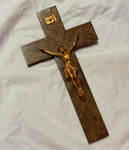 French Wood Crucifix