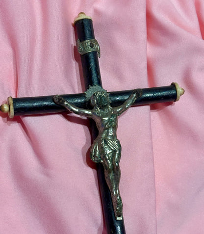 Antique Ebonised Crucifix